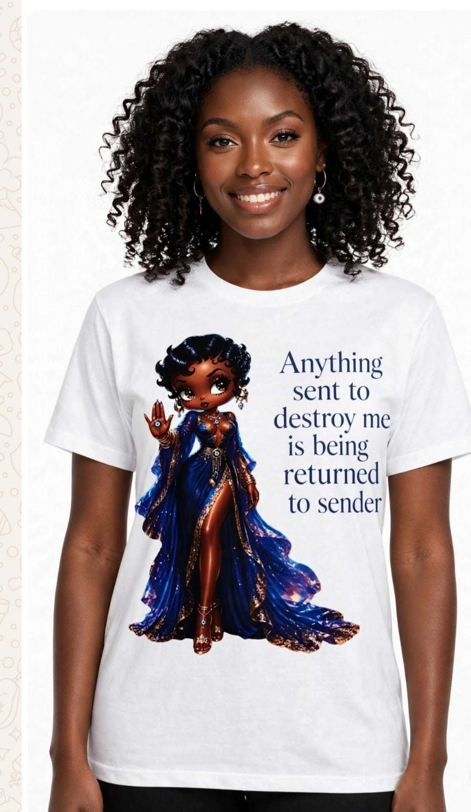 Fenix Rich Return To Sender Evil Eye Goddess Women's Graphic T-Shirt