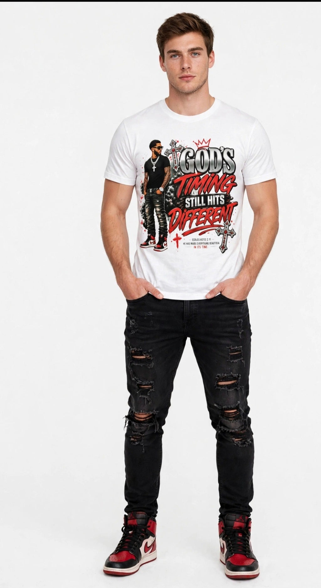 Fenix Rich His Timing Still Hits Different Men's Graphic T-Shirt