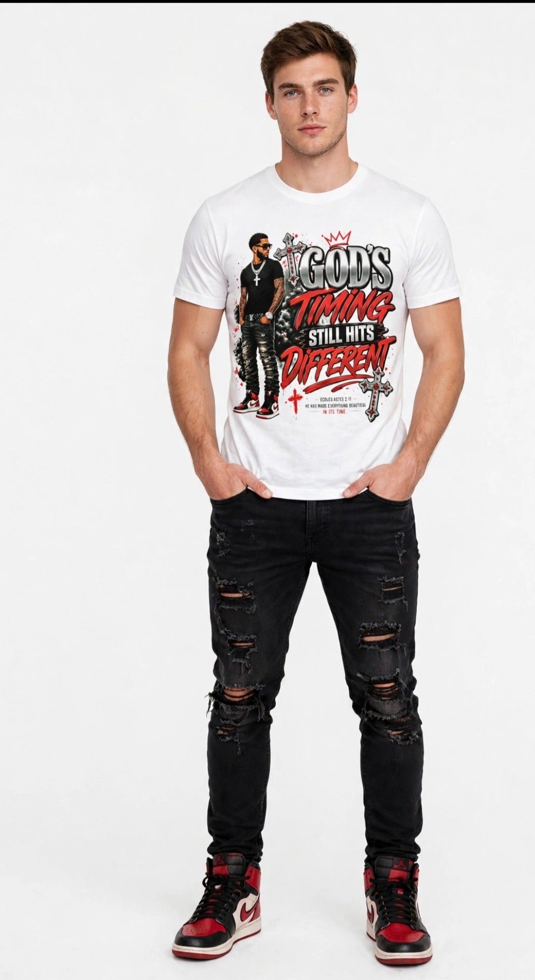 Fenix Rich His Timing Still Hits Different Men's Graphic T-Shirt