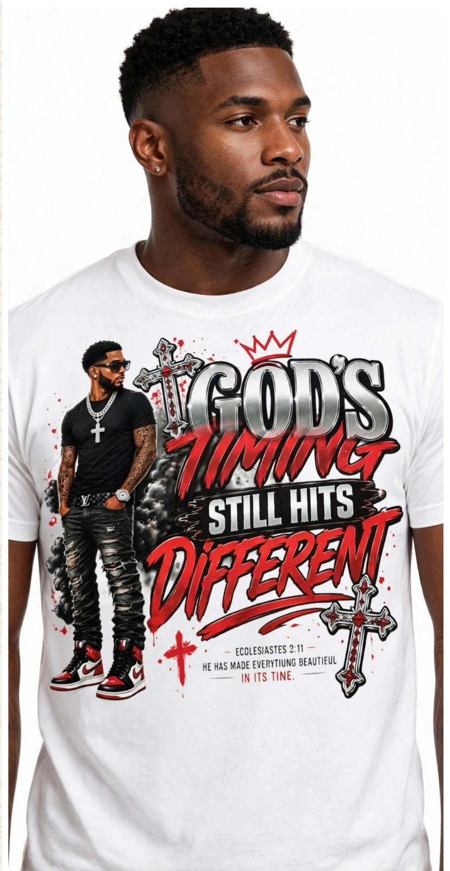 Fenix Rich His Timing Still Hits Different Men's Graphic T-Shirt