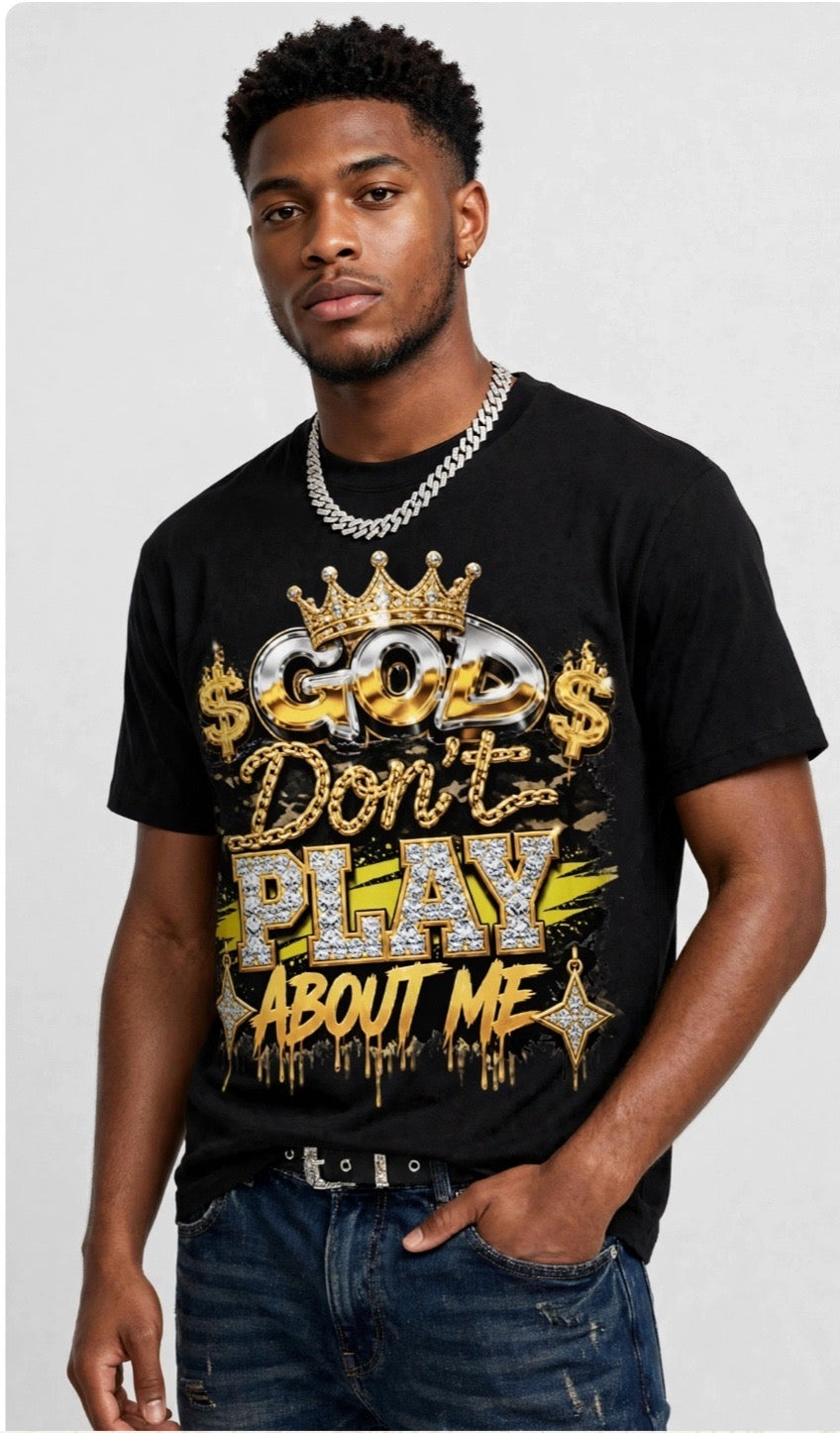 Fenix Rich He Don't Play About Me Men's Graphic T-Shirt