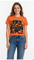 Fenix Rich Halloween Highland Cow Pumpkin Truck Women's Graphic T-Shirt