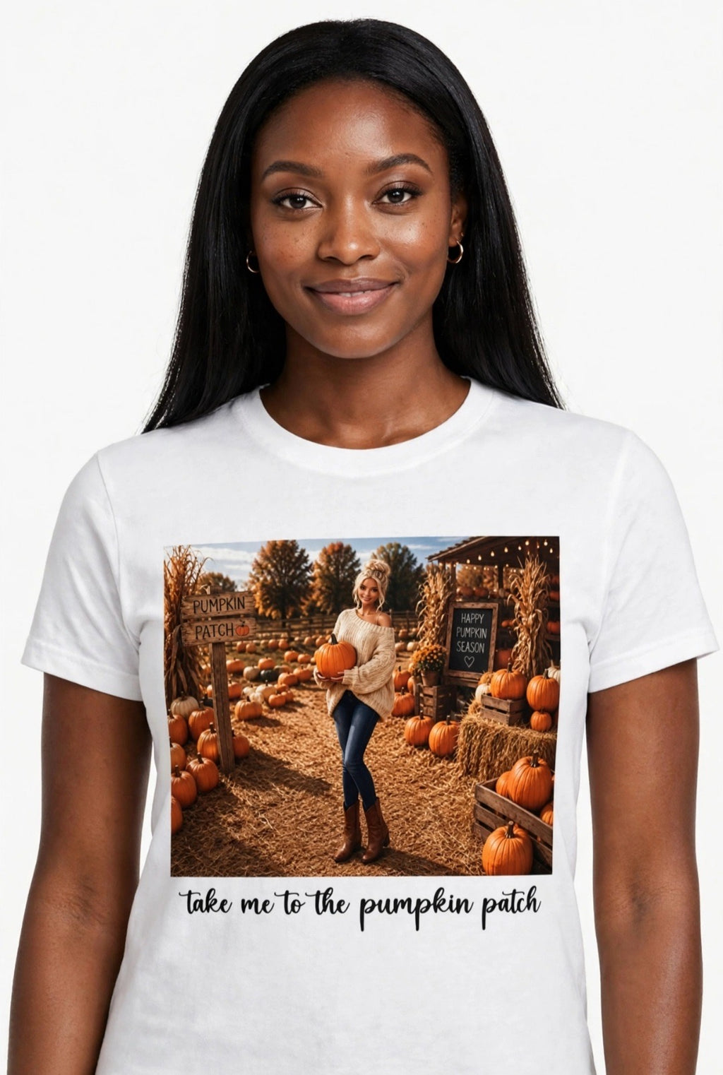 Fenix Rich Take Me To The Pumpkin Patch Women's Fall Graphic T-Shirt