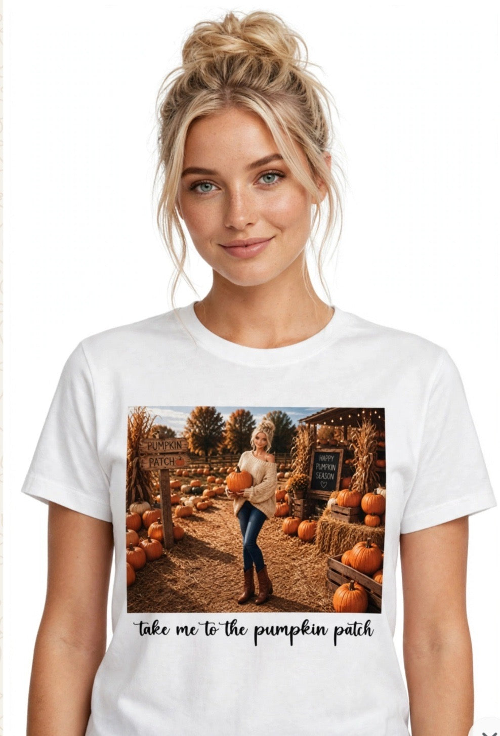 Fenix Rich Take Me To The Pumpkin Patch Women's Fall Graphic T-Shirt