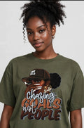 Fenix Rich Chasing Goals Not People ATL Baddie Women's Graphic T-Shirt