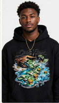 Fenix Rich Cash Flow Money Wave Men's Graphic Hoodie