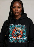Fenix Rich Boss About Her Money Glam Women's Graphic Hoodie