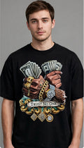 Fenix Rich Trust No One Money Hands Men's Graphic T-Shirt