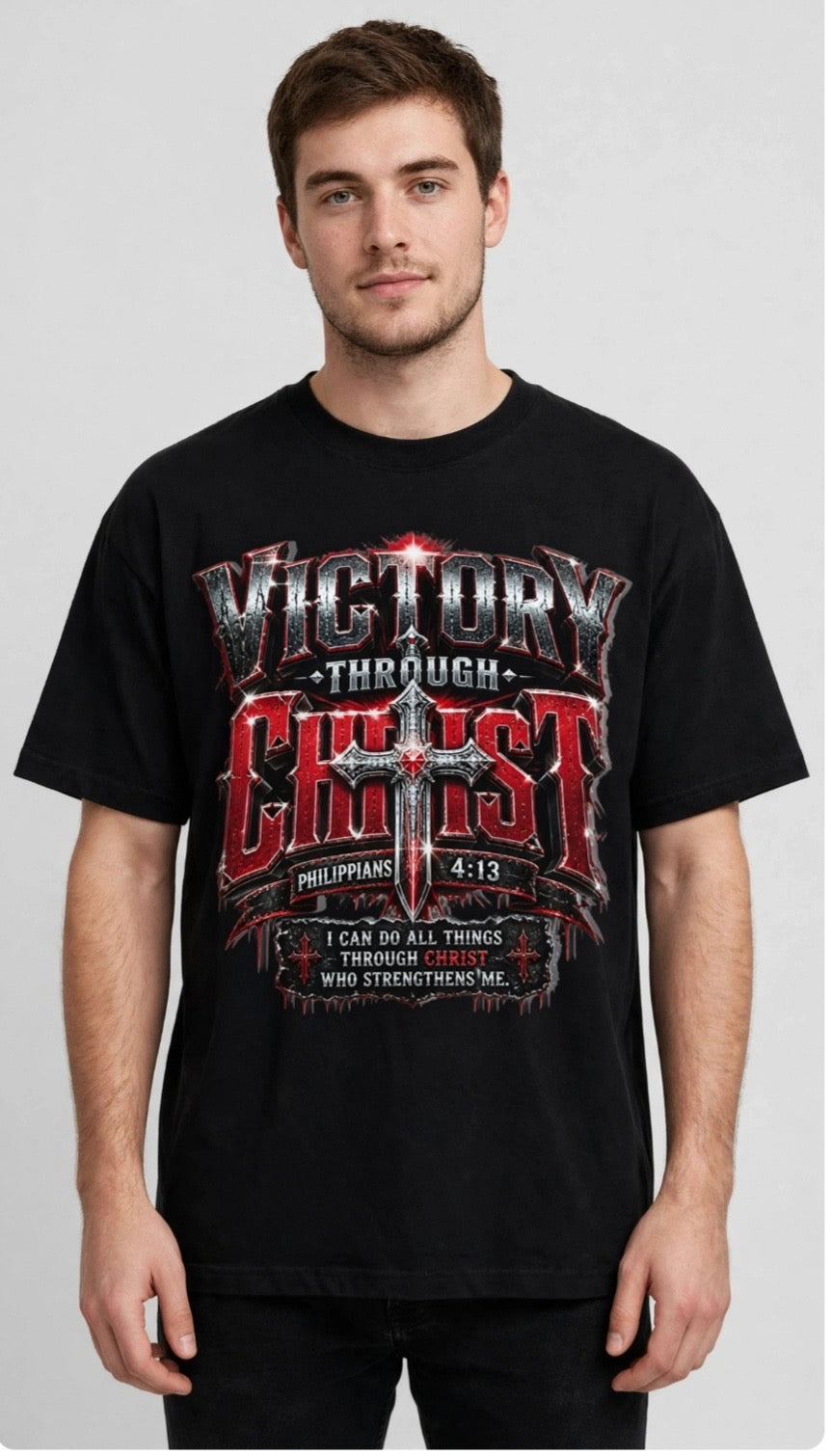 Fenix Rich Victory Is Mine Philippians 4:13 Men's Graphic T-Shirt
