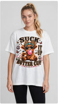 Fenix Rich Suck It Up Buttercup Highland Cow Women's Graphic T-Shirt