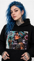 Fenix Rich More Tattoo Good Vibes Tattoo Girl Women's Graphic Hoodie Pullover